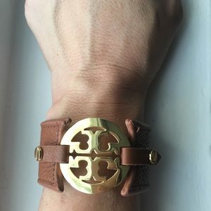 Tory Burch Logo Double Snap Bracelet